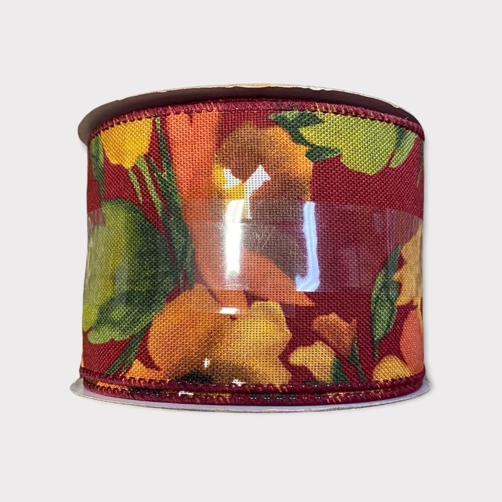 🆕 3/$15 Fall Wired Ribbon - Picture 1 of 3